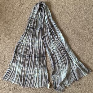 Authentic Burberry unisex long check wool and silk scarf